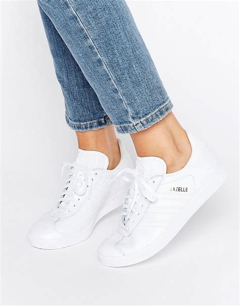 womens white adidas trainers|all white adidas sneakers women's.